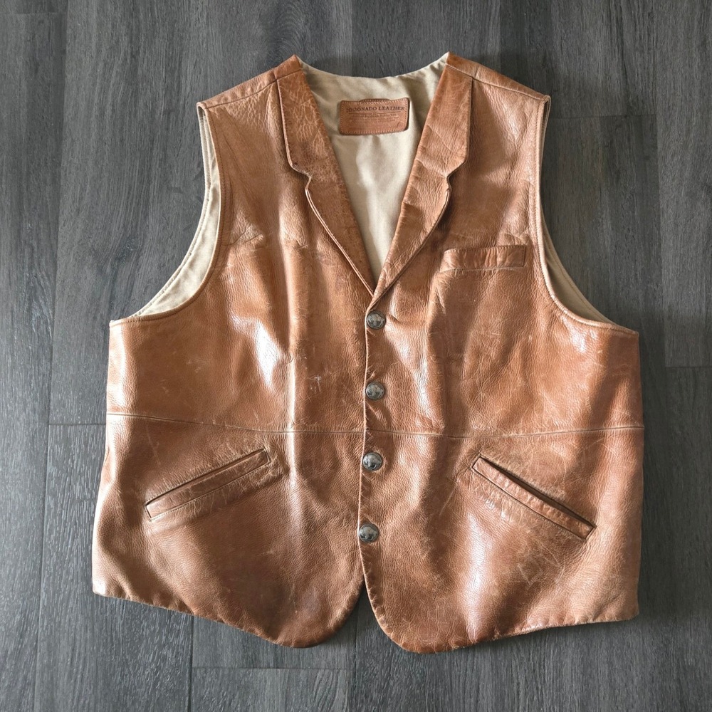 Coronado Leather‎ Premium Handmade Holster Vest Tan Brown Size 50T